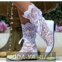 Сапожки летние гипюровые